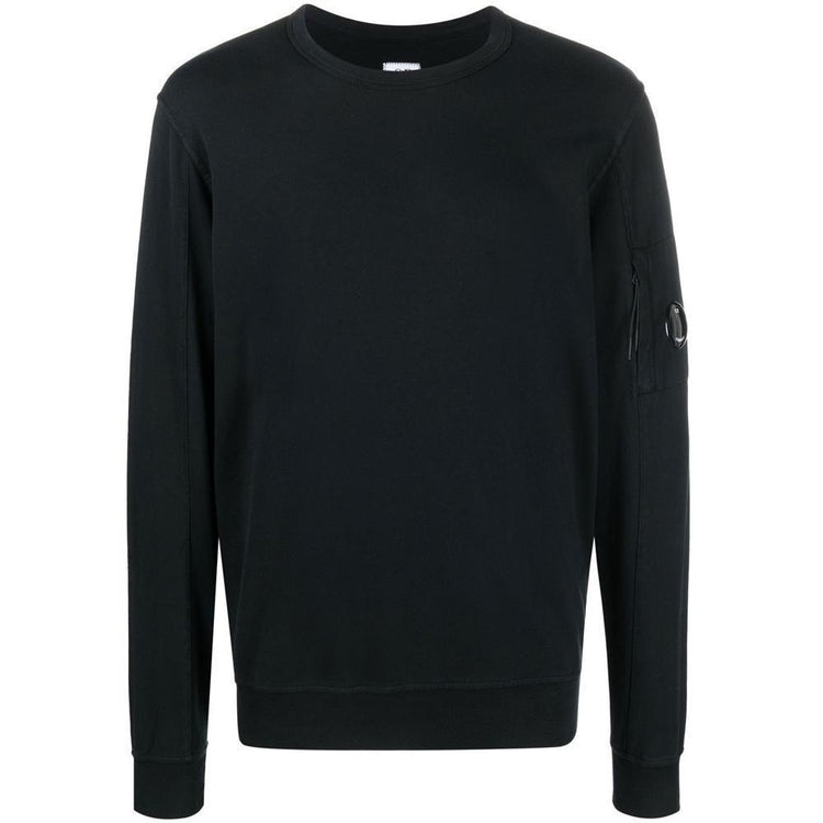 Cp Company Light Fleece Lens Sweatshirt In Black