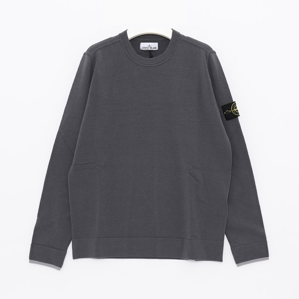 Stone Island Virgin Wool Sweatshirt in Dark Grey