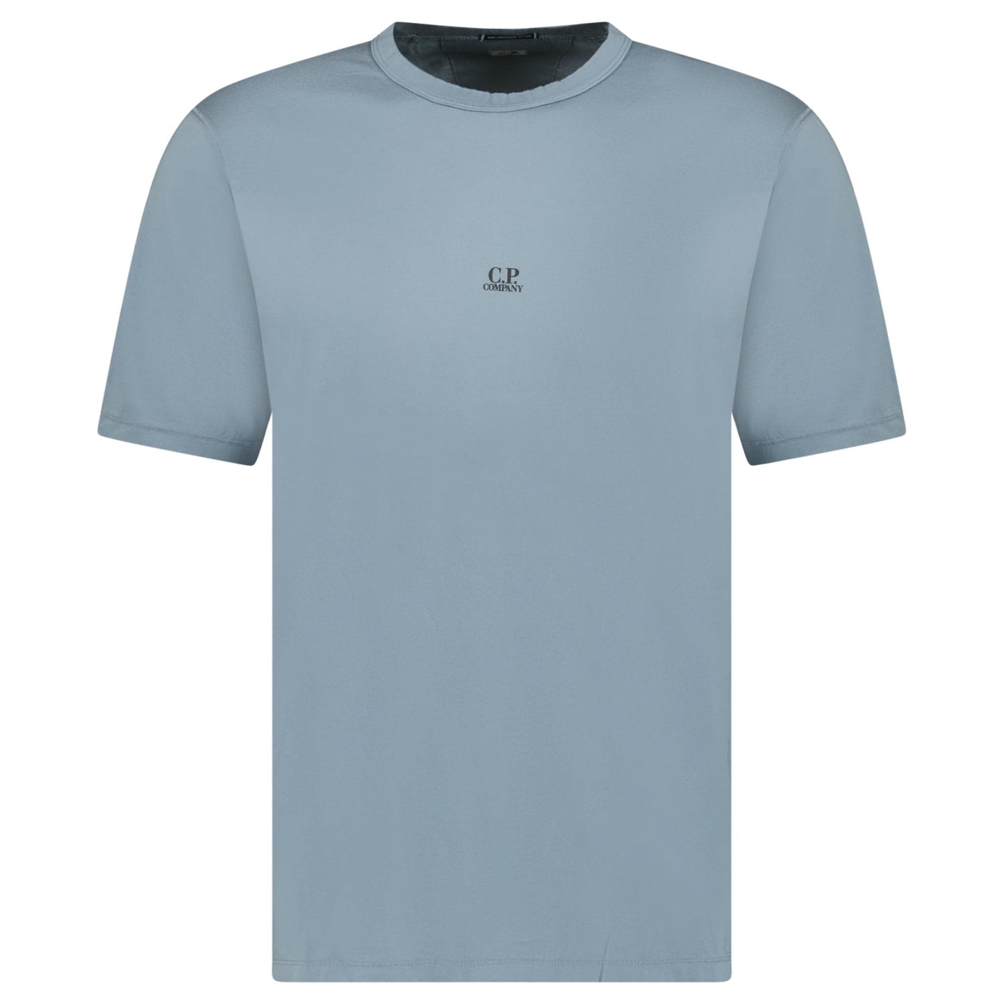 CP Company 70/2 Mercerised Jersey Logo Patch T-Shirt in Stormy Weather