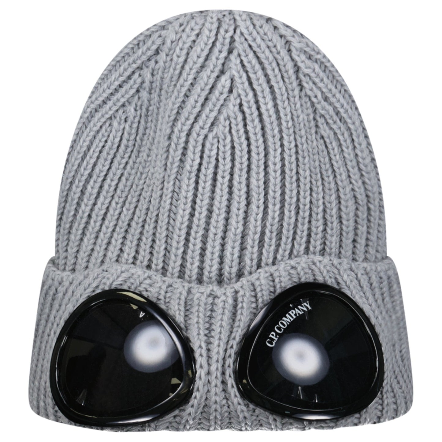 C.P. Company Extrafine Merino Wool Goggle Beanie in Grey