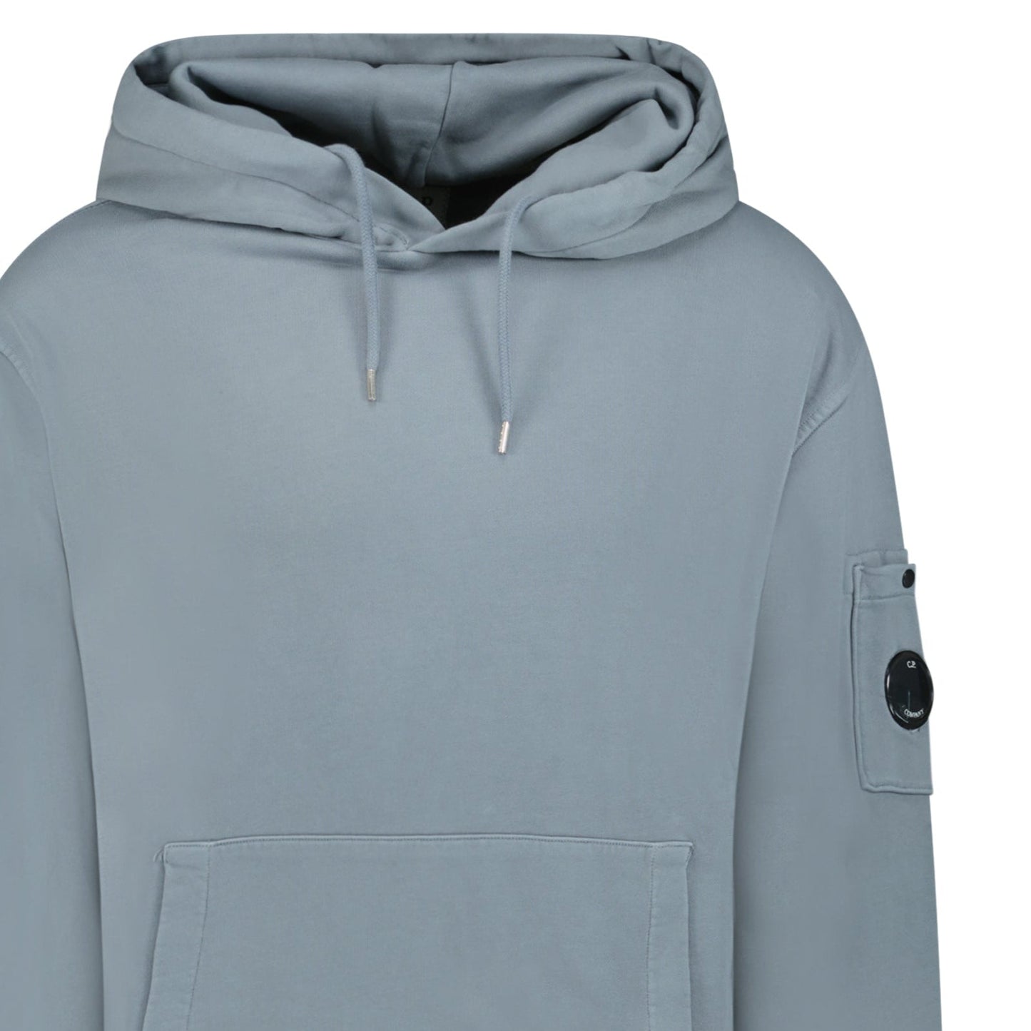CP Company Lens Diagonal Raised Hooded Fleece Stormy Weather