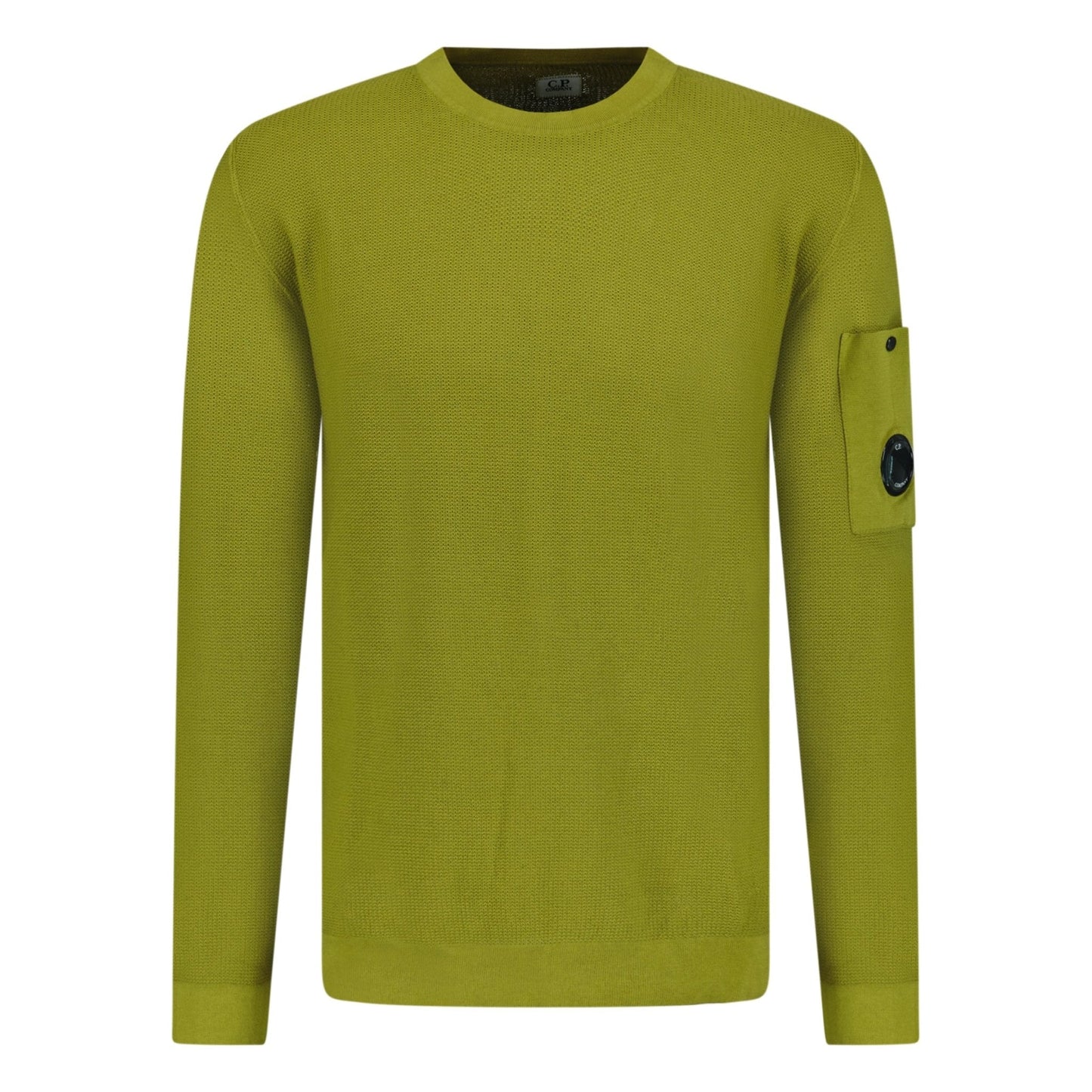CP Company Crepe Arm Lens Knitted Jumper Olive