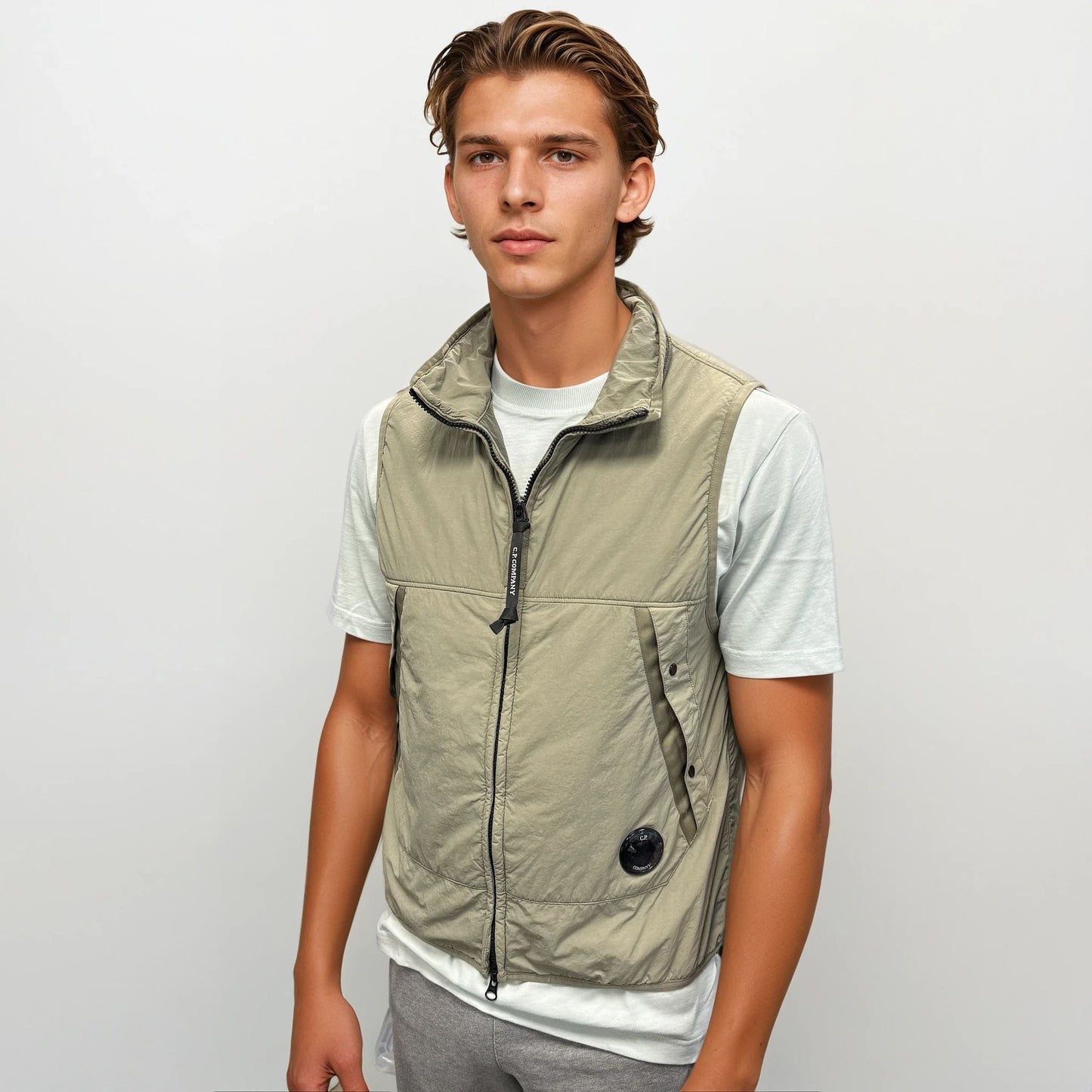 CP Company G.D.P. Primaloft Padded Gilet Beige