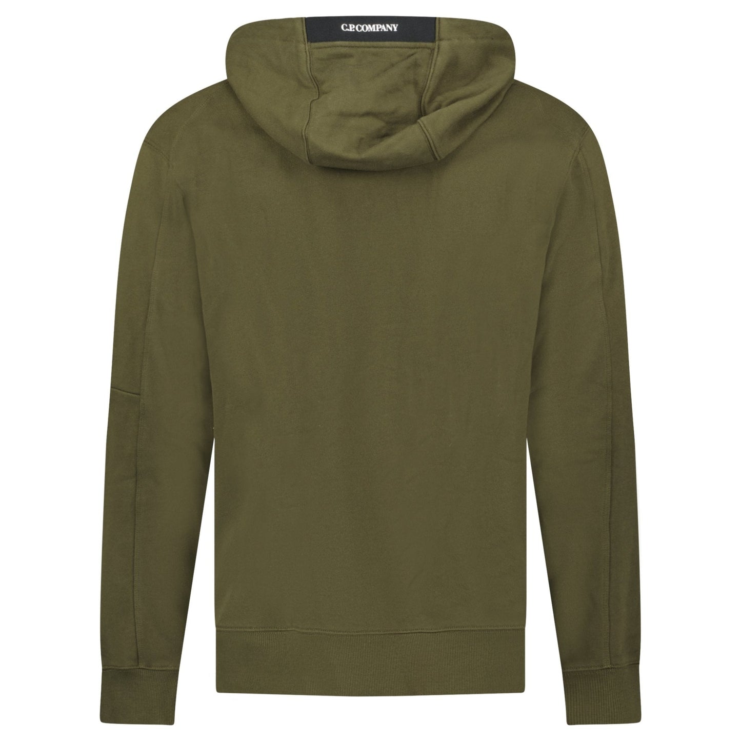 CP Company Lens Diagonal Raised Hooded Fleece Ivy Green