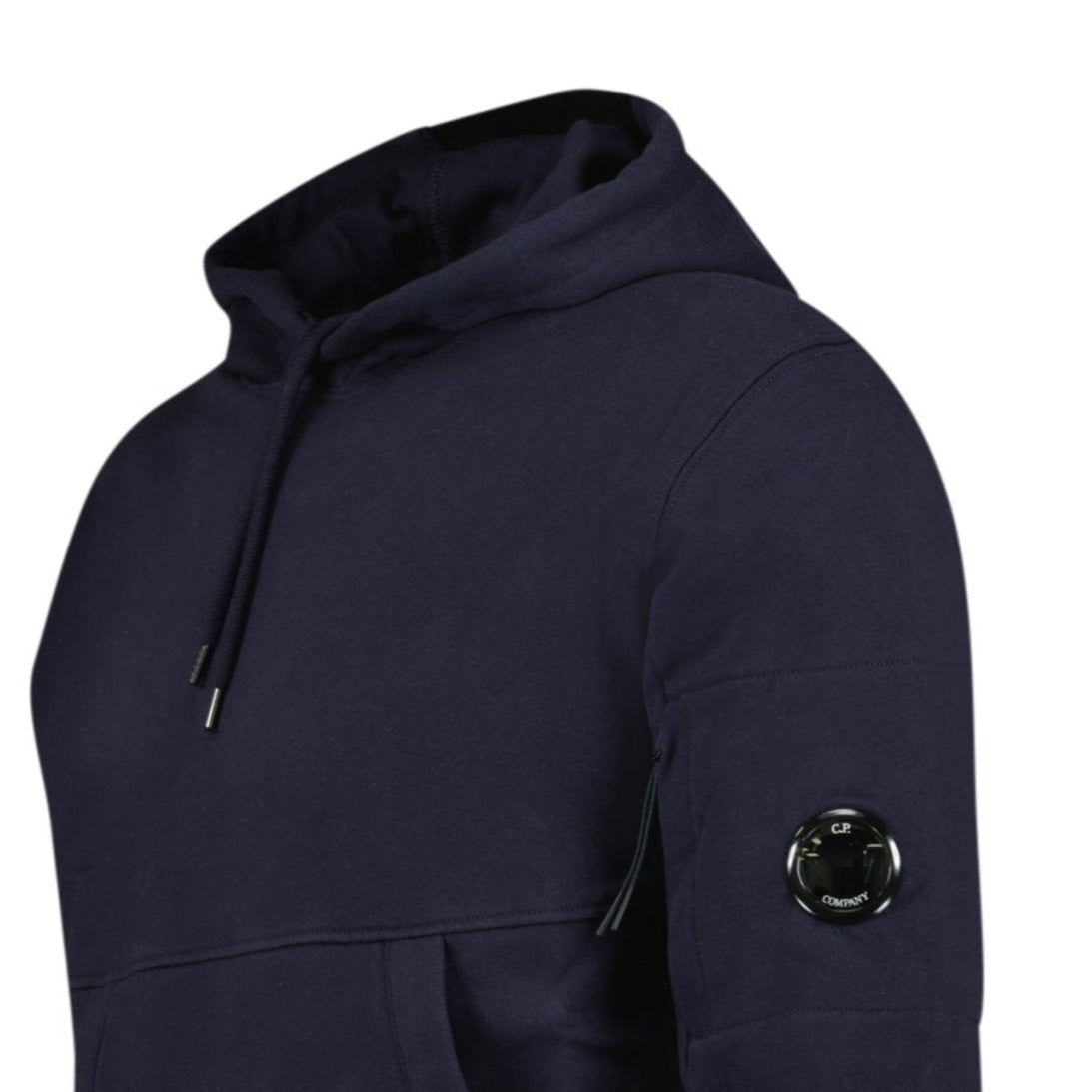 CP Company Lens Diagonal Raised Hooded Fleece Navy