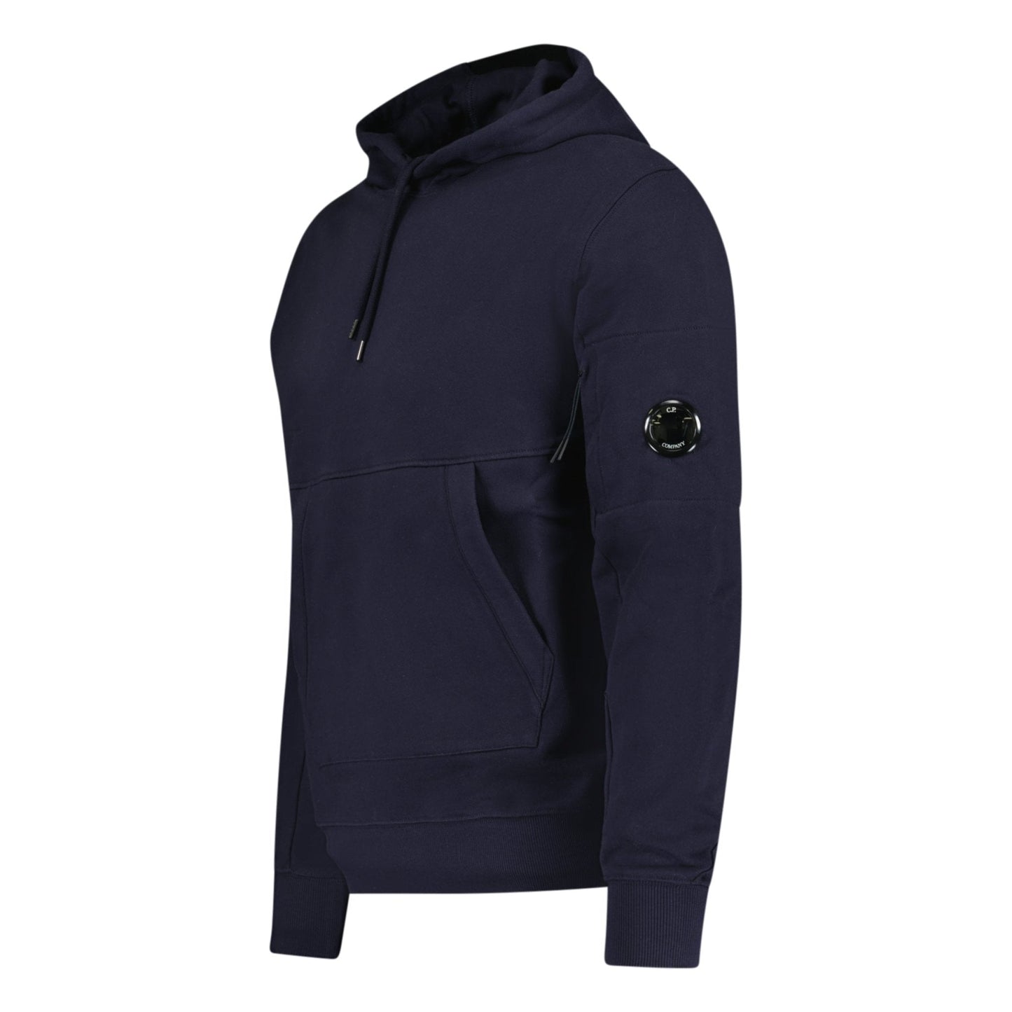 CP Company Lens Diagonal Raised Hooded Fleece Navy