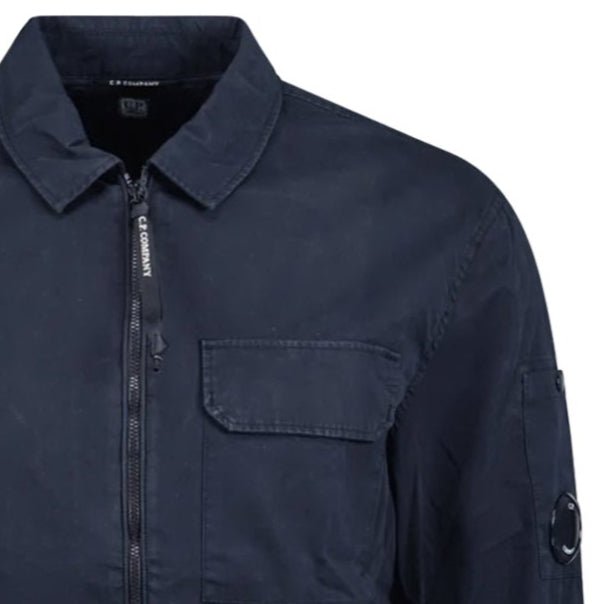 CP Company Lens Zip-Up Overshirt Navy