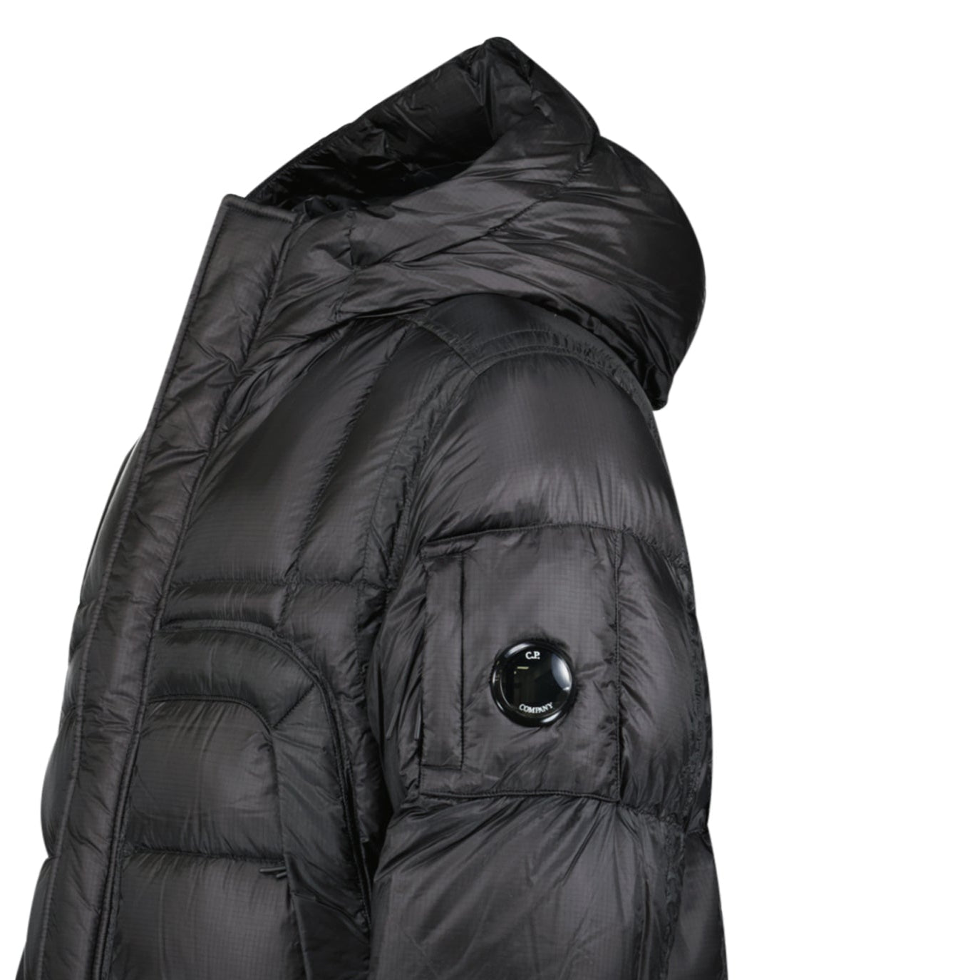 CP Company Long D.D. Shell Lens Down Jacket Black