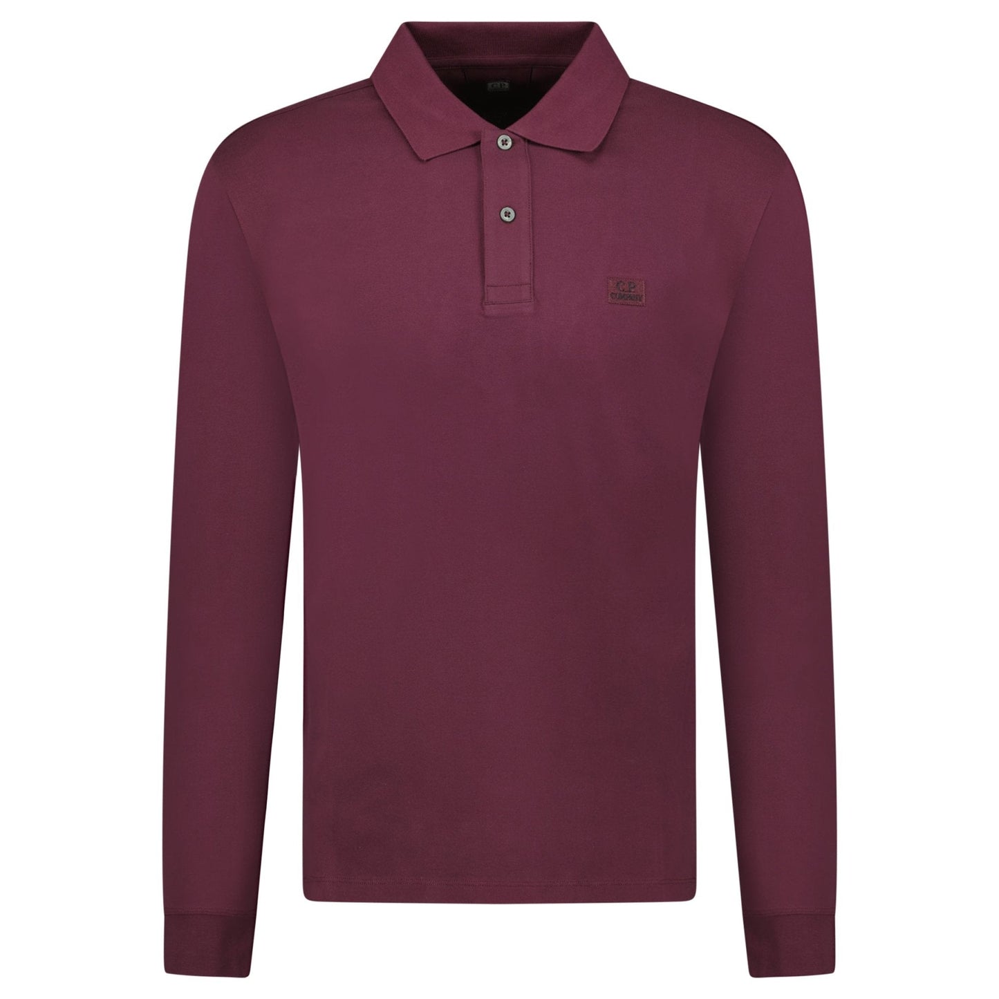 CP Company Long Sleeve Piquet Polo T-Shirt Potent Purple