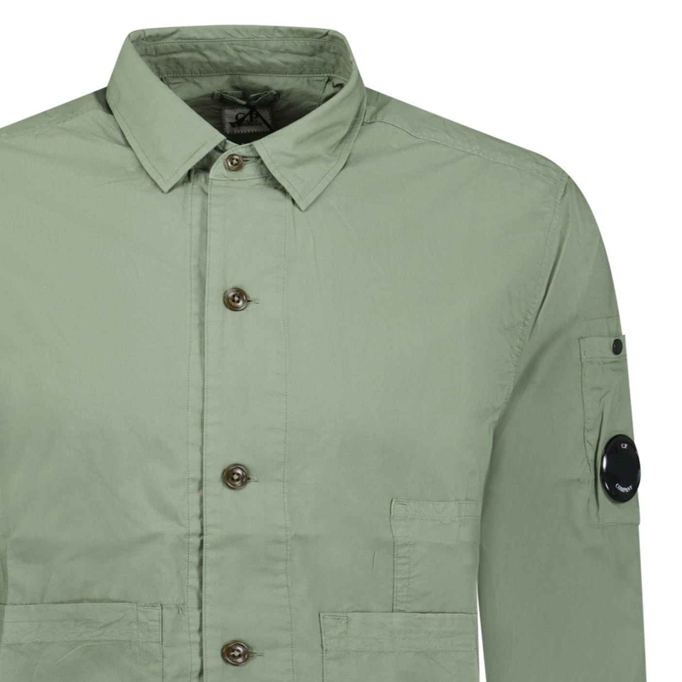 CP Company Thyme Green Lens Popeline Over-Shirt