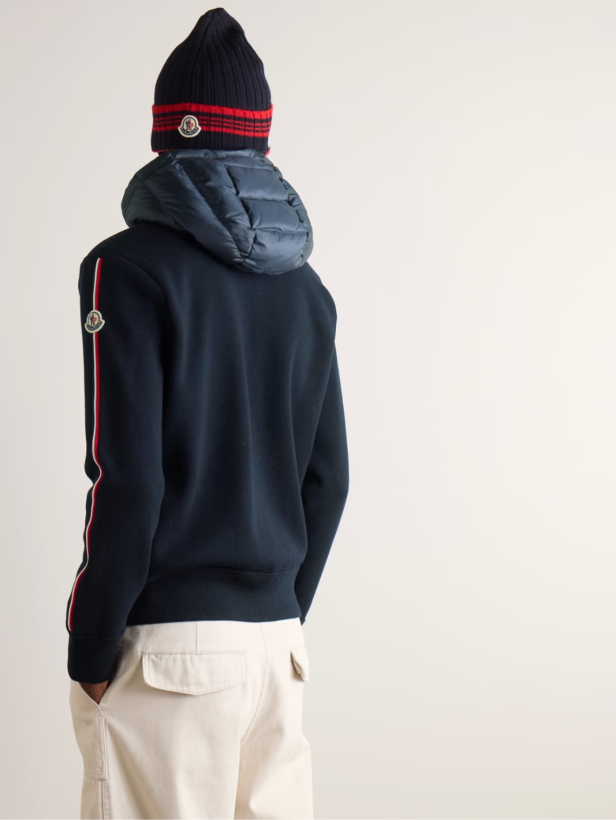 Moncler Tricot Wool Cardigan Navy