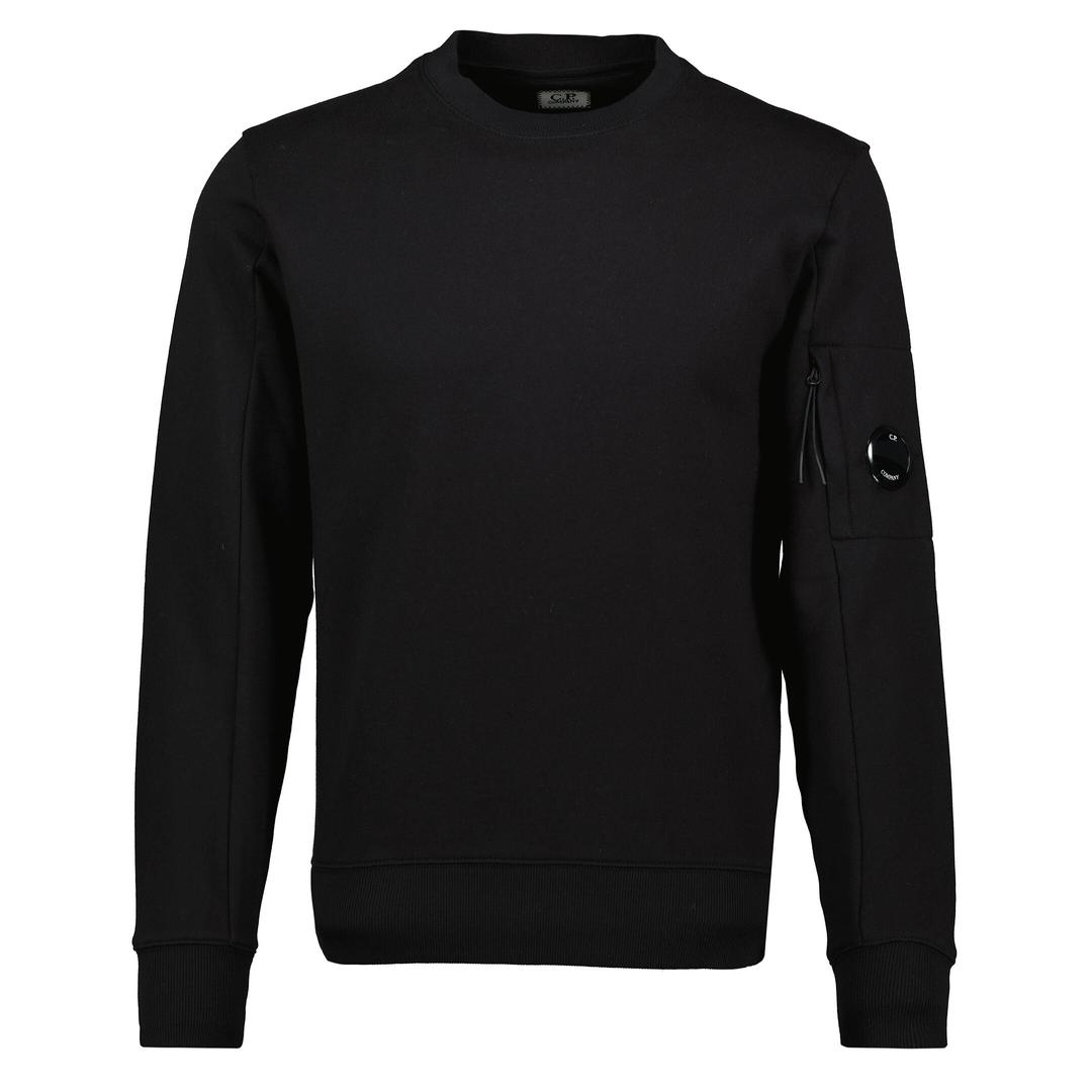 Cp Company Diagonal Raised Cotton Lens Sweatshirt Black