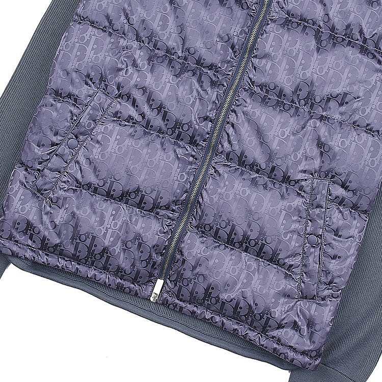 Dior Oblique Knitted Cardigan In Grey