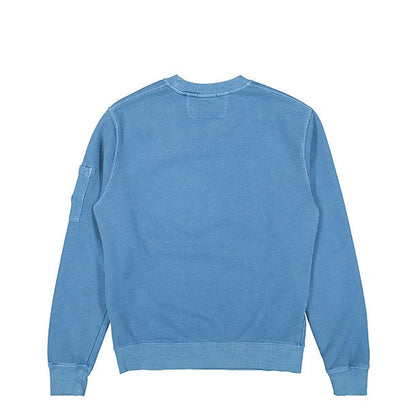 Cp Company Brushed Emerized Resist Dyed Lens Sweatshirt In Infinity Blue