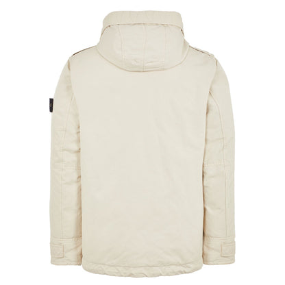 Stone Island David-Tc Short Down Parka in Plaster
