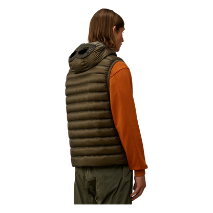 Cp Company D.D Shell Down Gilet In Butternut Brown