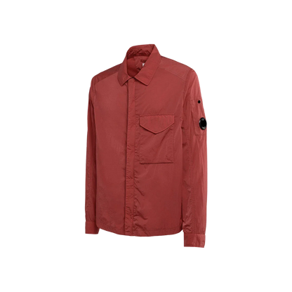 Cp Company Chrome-R Overshirt In 041A Red
