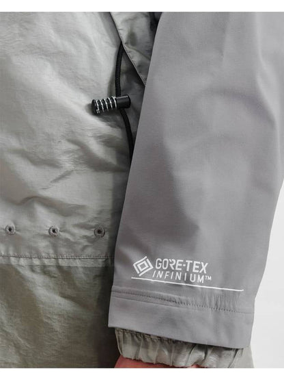 Cp Company Gore-Tex Infinium Mixed Lens Long Jacket in Griffin Grey