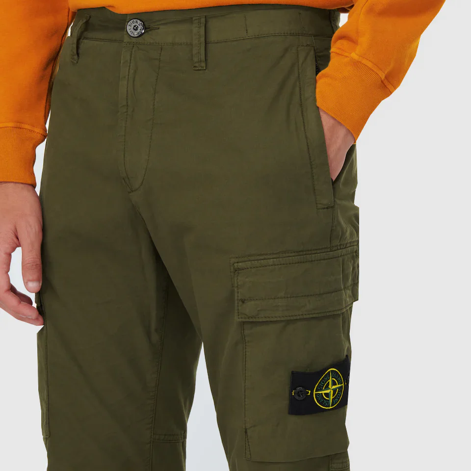 Stone Island Skinny Fit Cargo Pants Olive