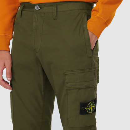 Stone Island Skinny Fit Cargo Pants Olive