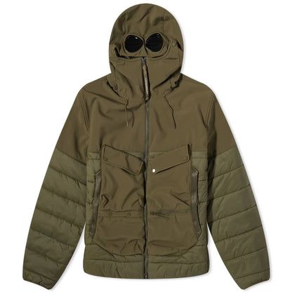 Cp Company Shell-R A/W Goggle Jacket In Ivy Green