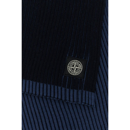 Stone Island Wool Scarf In Navy
