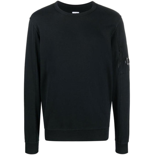 Cp Company Light Fleece Lens Sweatshirt In Black