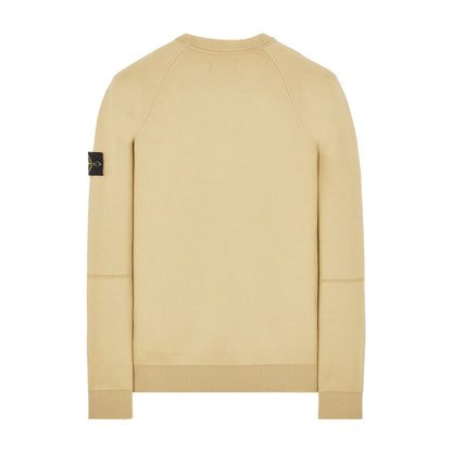 Stone Island Soft Cotton Crewkneck Knit Sweatshirt in Ecru