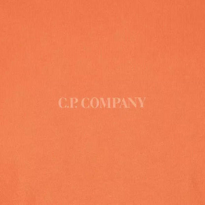 Cp Company 24/1 Jersey Logo T-Shirt In Harvest Pumpkin