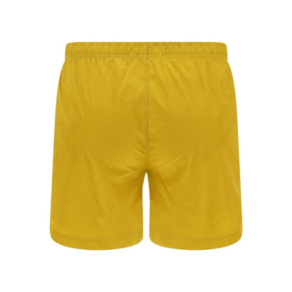 CP Company Chrome Patch Logo Swimshorts in Golden Nugget