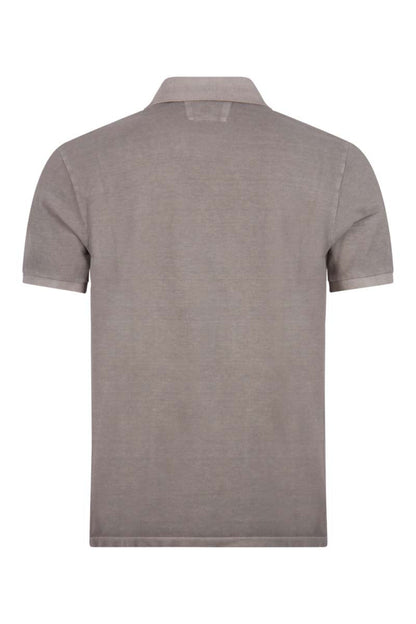 Cp Company Resist Dyed Polo Shirt In Metal Grey