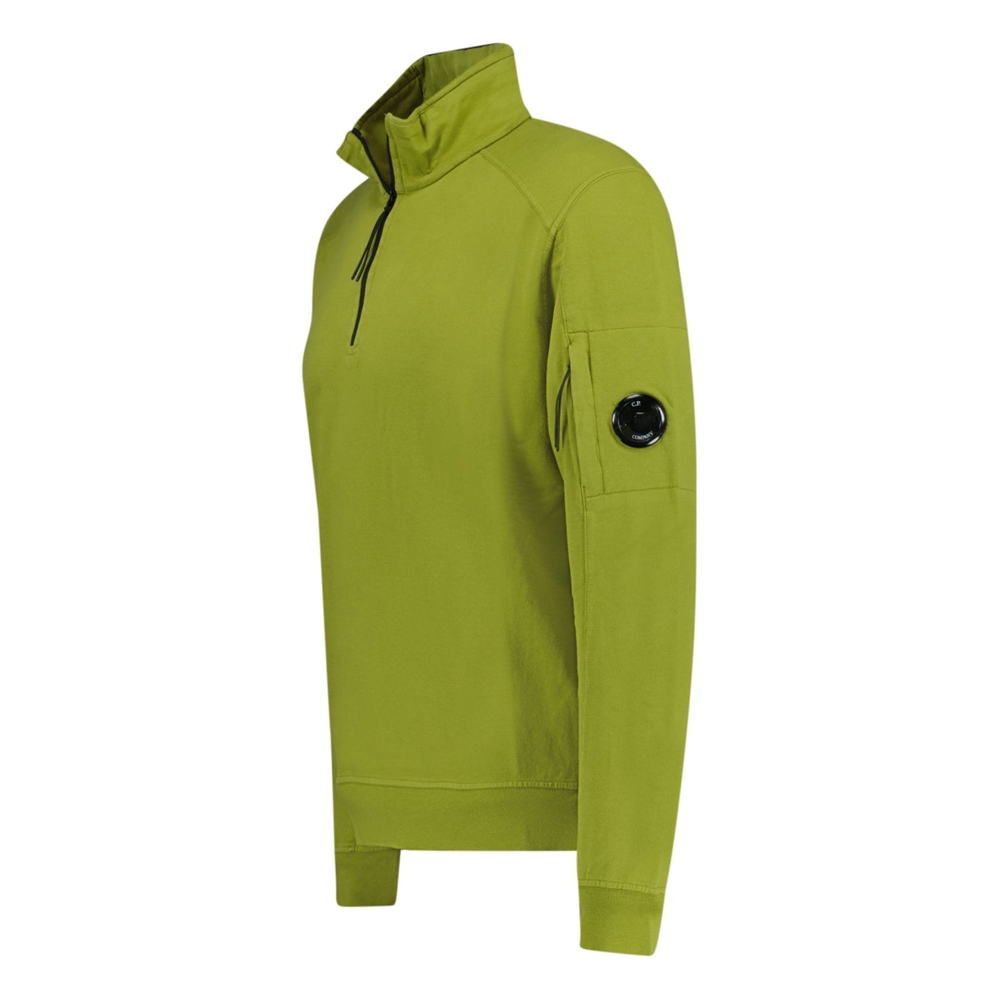 CP Company 1/4 Zip Lens Sweatshirt Light Fleece Olive