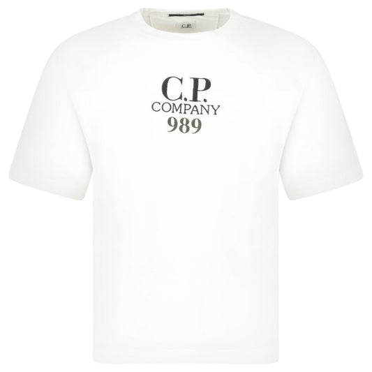 CP Company 20/1 Jersey Boxy Logo T-Shirt White