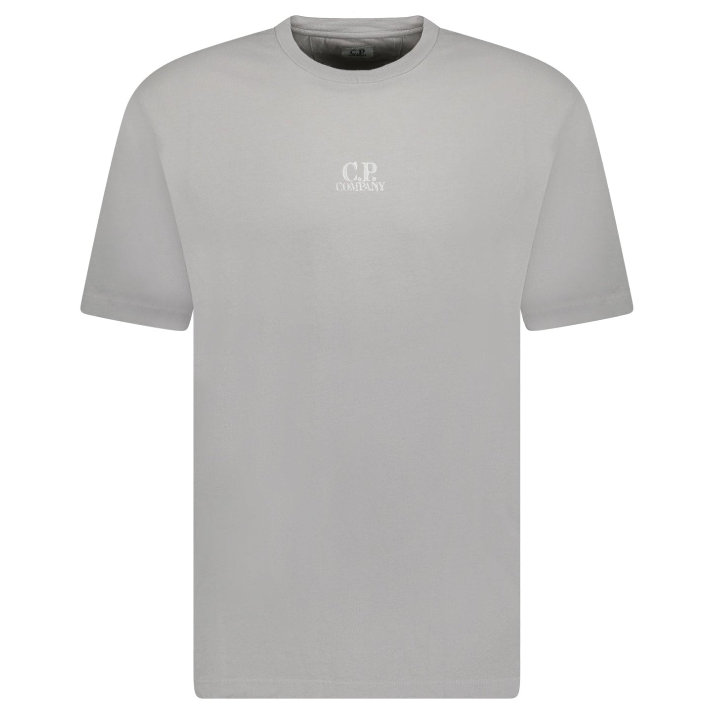 CP Company 24/1 Jersey Artisanal Three Cards T-Shirt in Grey