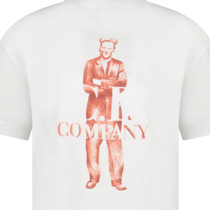 CP Company 30/1 Jersey Logo T-Shirt Gauze White