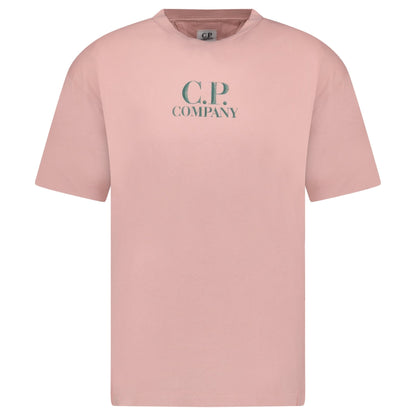 CP Company 30/1 Jersey Logo T-Shirt Misty Rose