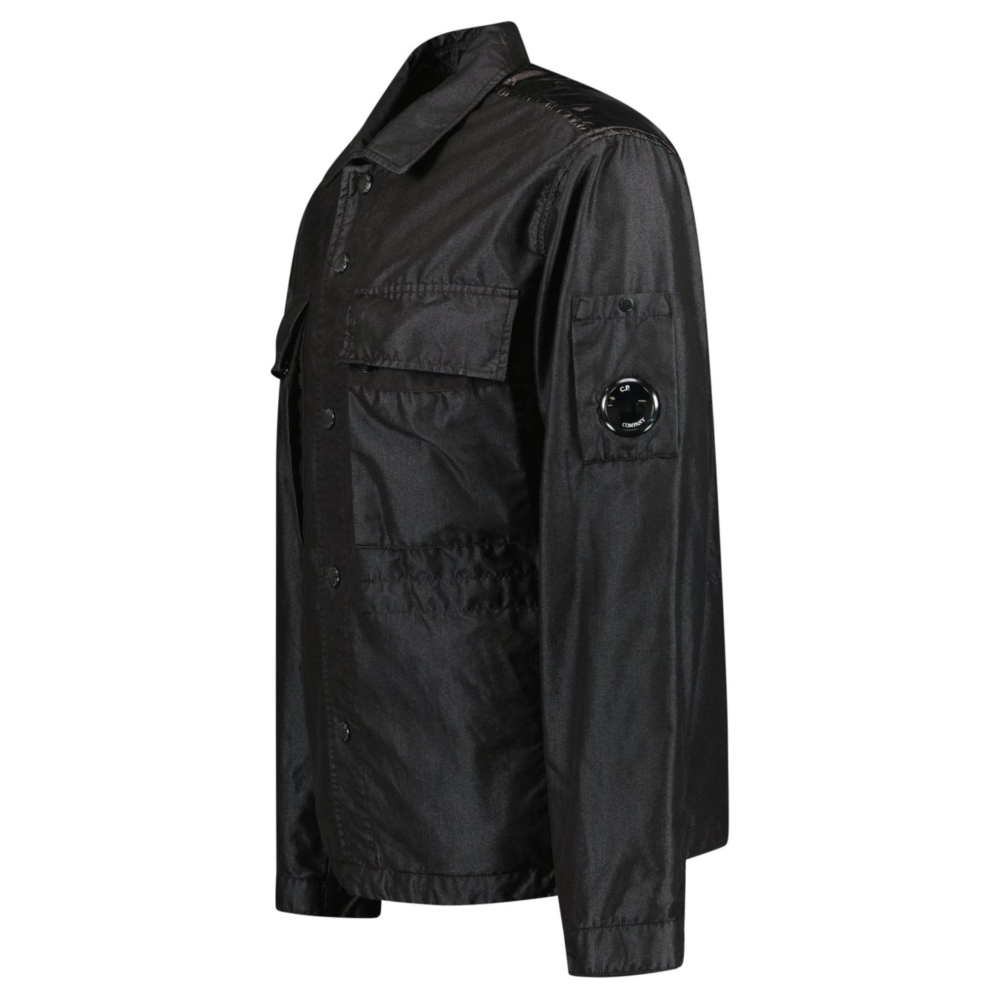 CP Company 50 Fili Tr-P Buttoned Kan D Panel Coach Jacket Black