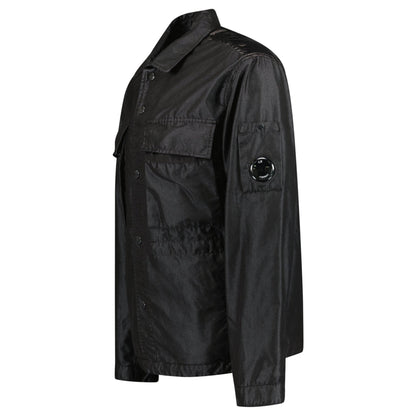 CP Company 50 Fili Tr-P Buttoned Kan D Panel Coach Jacket Black