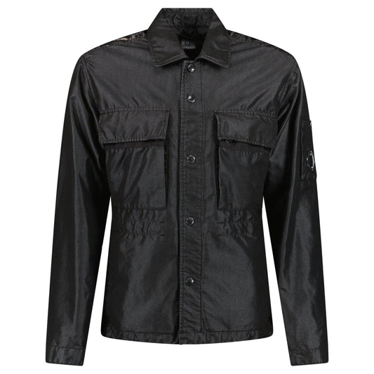 CP Company 50 Fili Tr-P Buttoned Kan D Panel Coach Jacket Black