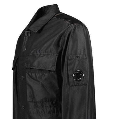 CP Company 50 Fili Tr-P Buttoned Kan D Panel Coach Jacket Black