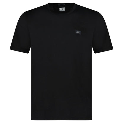 CP Company 70/2 Mercerised Jersey Logo Patch T-Shirt in Black