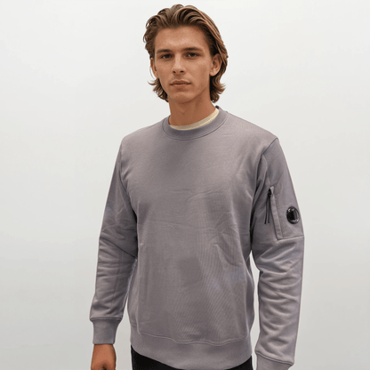 CP Company Arm Lens Diagonal Sweatshirt Lavender Violet