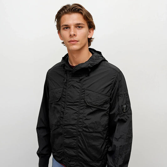 C.P. Company Black Chrome-R Hooded Lens Jacket