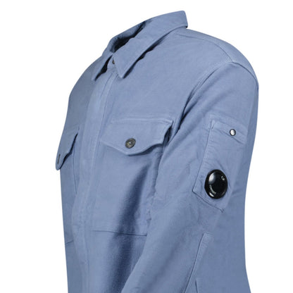 CP Company Button-Up Lens Overshirt infinity Blue