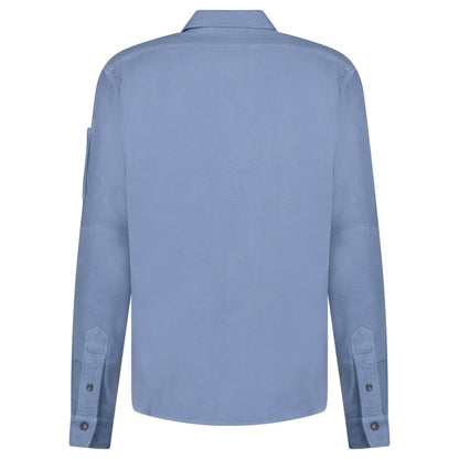 CP Company Button-Up Lens Overshirt infinity Blue
