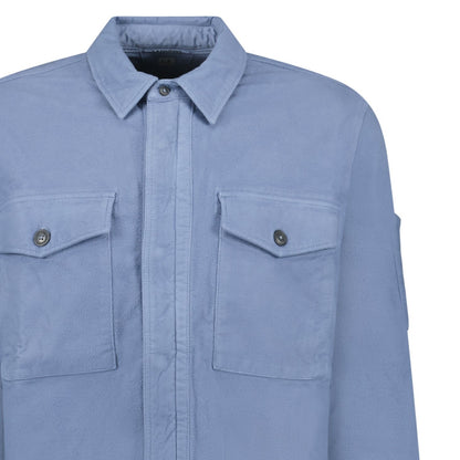 CP Company Button-Up Lens Overshirt infinity Blue