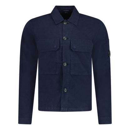 CP Company Button Up Lens Overshirt Navy