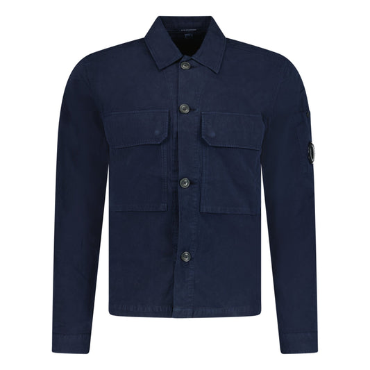CP Company Button Up Lens Overshirt Navy