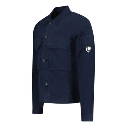 CP Company Button Up Lens Overshirt Navy