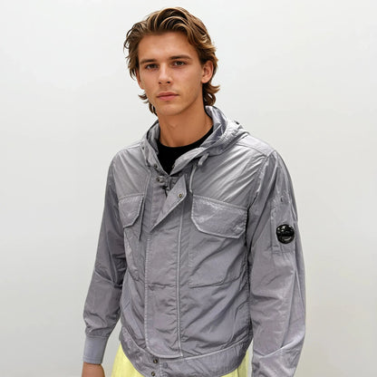 CP Company Chrome R Hooded Lens Jacket Lavender Violet